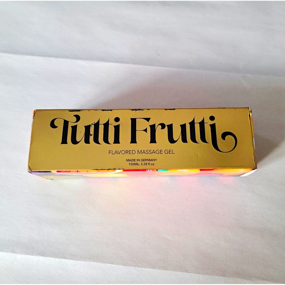Tutti Frutti Flavored Massage Gel, Tutti Frutti Scent, Clear, 100 mL